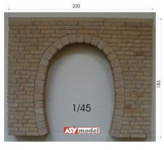 Tunelový postál 1/45 rozměry